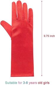 img 1 attached to Zhanmai 6 Pairs Princess Dress Up Long Gloves - Shiny Satin Gloves for Kids Party, Wedding, Formal Pageant - Ages 3 to 8 Years Old - 6 Colors