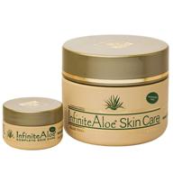 🌿 infinitealoe complete skin care everyday hero - organic aloe powered face and body cream with 30 botanical extracts, vitamins, and minerals for dry, oily, and combination skin. varying packaging design. fragrance-free - 8oz + 0.5oz logo