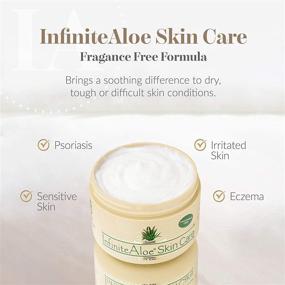 img 3 attached to 🌿 InfiniteAloe Complete Skin Care Everyday Hero - Organic Aloe Powered Face and Body Cream with 30 Botanical Extracts, Vitamins, and Minerals for Dry, Oily, and Combination Skin. Varying Packaging Design. Fragrance-Free - 8oz + 0.5oz