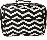 💼 black and white chevron 17-inch laptop computer case for world travelers logo