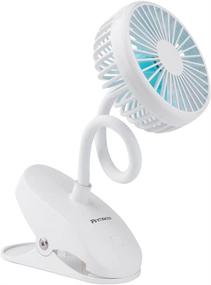 img 4 attached to 🌬️ Anmaker Mini Stroller Fan: Portable Clip-on Cooling Fan with USB Charging - Flexible, Battery Operated, 3 Speeds - Ideal for Stroller, Camping, Bedside, Beach (White)