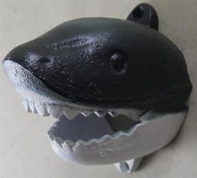 img 1 attached to GSM Cast Iron Wall Mounted Shark Bottle Opener: Unlock Refreshment in Style!