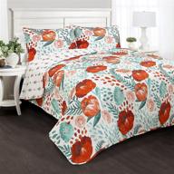 🌸 lush decor poppy garden 3 piece quilt set: full/queen size, multicolored - a stunning addition to your bedroom logo
