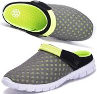 hsyooes lightweight breathable slippers with excellent grip for men on outdoor adventures logo
