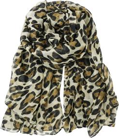 img 1 attached to KMystic Classic Leopard Print Scarf Women's Accessories