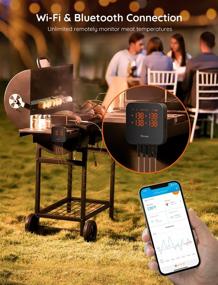 img 3 attached to 🌡️ Govee Wireless WiFi Meat Thermometer: Smart Grilling Digital Bluetooth Thermometer with 4 Probes for Remote Temperature Monitoring and Alerts for Grill, BBQ, Oven, Smoking (non-5G WiFi Support)