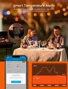 img 2 attached to 🌡️ Govee Wireless WiFi Meat Thermometer: Smart Grilling Digital Bluetooth Thermometer with 4 Probes for Remote Temperature Monitoring and Alerts for Grill, BBQ, Oven, Smoking (non-5G WiFi Support)