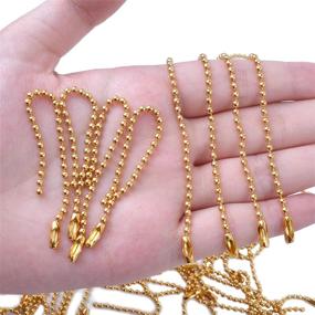 img 2 attached to 🔗 BronaGrand 100 Pieces Ball Chains: High-Quality 100mm Keychain Rings in Gold