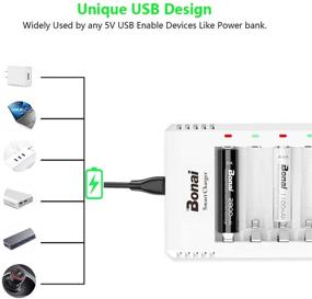 img 3 attached to BONAI Battery Charger Rechargeable Batteries Household Supplies