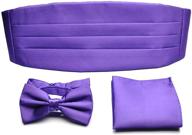 💜 stylish pensee formal purple pre tied cummerbund - elegant and convenient logo