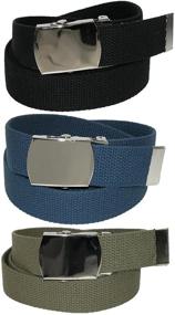 img 1 attached to CTM Cotton Nickel Buckle Adjustable Men's Accessories