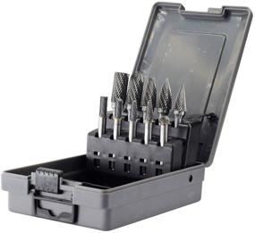 img 4 attached to 🔪 YUFUTOL 10pc Carbide Burr Set - 1/2" Cutter Head Diameter, Double Cut Solid Carbide Rotary Burr Set, 1/4" Shank for Die Grinder Drill, Metal Carving, Polishing, Engraving, Drilling