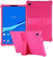 🌹 hminsen case for lenovo tab m10 fhd plus tb-x606f tb-x606x 10.3" kids-friendly soft silicone shockproof protective stand cover adjustable for lenovo tab m10 plus 10.3" (rose) logo