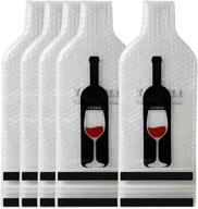 🍷 livebay 5-pack reusable wine bag: leak-proof travel bottle protector sleeve for airplane, car & cruise protection luggage logo