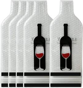 img 4 attached to 🍷 LIVEBAY 5-Pack Reusable Wine Bag: Leak-proof Travel Bottle Protector Sleeve for Airplane, Car & Cruise Protection Luggage