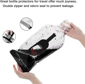 img 3 attached to 🍷 LIVEBAY 5-Pack Reusable Wine Bag: Leak-proof Travel Bottle Protector Sleeve for Airplane, Car & Cruise Protection Luggage