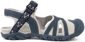 img 3 attached to 👟 LUFFYMOMO Women's Closed Toe Hiking Sandals: Stylish Outdoor Sport Shoes for All-Day Comfort