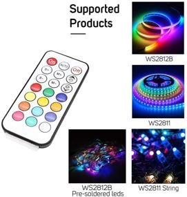 img 2 attached to 🌈 RGBZONE DC5-24V Mini 21 Key RF Remote Controller for WS2811 WS2812B LED Dream Color Strip Light - Effortless Remote Control for Dynamic LED Lighting