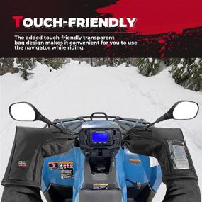 img 2 attached to 🧤 Kemimoto Waterproof ATV Gloves with Touch-Friendly Bag & Front Wind-Breaking Guard - Ideal Motorcycle Gloves for Snowmobile, Sportsman, Scrambler, FourTrax, Grizzly, Snowmobile, and Bicycle Handlebars