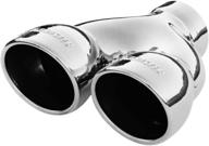 🔥 flowmaster 15369 3.5-inch dual stainless steel exhaust tip roll, 7.50-inch x 2.50-inch logo