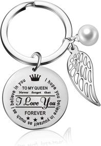 img 4 attached to 💑 Romantic Anniversary Valentines Personalized Keychain - Perfect Gift for your Girlfriend