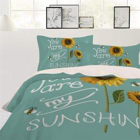 img 3 attached to Bedding Comforter Sunflowers Sunshine Background