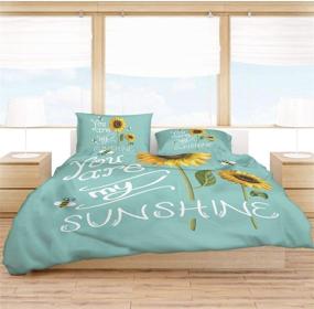 img 2 attached to Bedding Comforter Sunflowers Sunshine Background