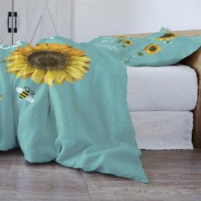 img 1 attached to Bedding Comforter Sunflowers Sunshine Background