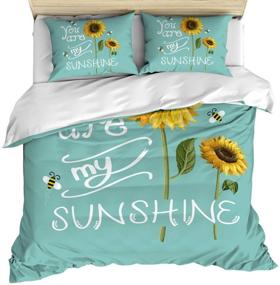 img 4 attached to Bedding Comforter Sunflowers Sunshine Background