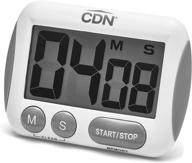 cdn tm15 kitchen timer with extra large digits, loud alarm, magnetic backing, stand - white logo