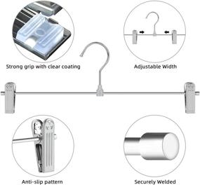 img 3 attached to Pants Hangers Clips Clip Adjustable