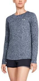img 3 attached to Under Armour Women's Twist Tech Crew Long Sleeve T-Shirt