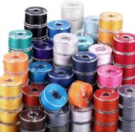 🧵 prewound bobbins sewing thread bobbins - compatible with brother, babylock, janome, elna, and singer embroidery machines - size a (24 colors) logo