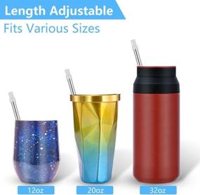 img 3 attached to 🥤 Anpro Portable Straw Collapsible Straw: Reusable Stainless Steel Telescopic Metal Straws with Case - Travel, Home, and Work - 2 Pack