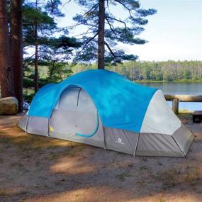 img 1 attached to 🏕️ Outbound Dome Tent: Carry Bag, Rainfly | Ideal for Camping, Backpacking, Beach | 8 & 12 Person | Blue