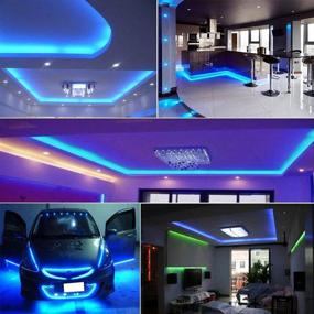 img 1 attached to 🔵 16.4ft LED Light Strip – 600 SMD 5054 LEDs (5050 Upgraded) – 16000LM Non-Waterproof Flexible Ribbon for DIY Christmas Home Kitchen Indoor Party Decoration (Blue)