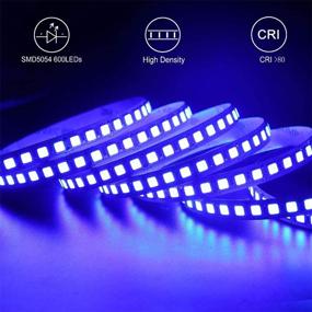 img 3 attached to 🔵 16.4ft LED Light Strip – 600 SMD 5054 LEDs (5050 Upgraded) – 16000LM Non-Waterproof Flexible Ribbon for DIY Christmas Home Kitchen Indoor Party Decoration (Blue)