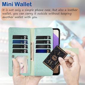 img 2 attached to 📱 FANUBA Galaxy A32 5G Wallet Phone Case - Shockproof Flip Folio Cover in Green