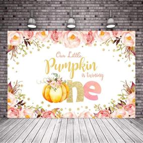 img 1 attached to Avezano Pumpkin Birthday Backdrop Background