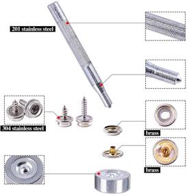 img 1 attached to 🚢 Glarks 120-Piece Stainless Steel Marine Grade Snap Button Fastener Kit with Setting Tool – Perfect for Canvas and Upholstery Boat Covers (40 Sets)