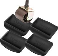 🛏️ yupeak bed stopper & furniture stopper – prevent scratches with solid silicone caster cups (4 pack, black) logo