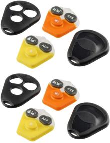 img 4 attached to Protective Key Fob Case for Viper EZSDEI474V - Set of 2, 3 Button Remote Shell & Pad
