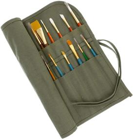 img 4 attached to 🖌️ Enhanced Canvas Art Brush Holder & Storage Roll-Up Bag by US Art Supply (Brushes Excluded)