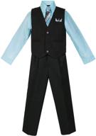 👔 stylish boys' vest pant shirt hanky for fashionable boys: clothing, suits & sport coats logo
