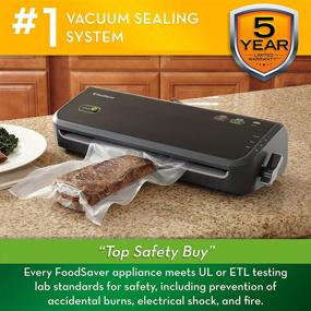 img 3 attached to 🥫 FoodSaver FM2000-FFP Vacuum Sealer Machine: Starter Bags & Rolls, Safety Certified (Black)