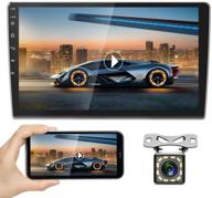 🚗 amprime 2 din android car radio: 10 inch touch screen gps sat nav stereo player with bluetooth, wifi, fm receiver, and mobile phone mirror link - dual usb + backup camera included logo