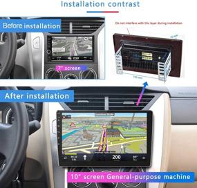 img 3 attached to 🚗 AMprime 2 Din Android Car Radio: 10 Inch Touch Screen GPS Sat Nav Stereo Player with Bluetooth, WiFi, FM Receiver, and Mobile Phone Mirror Link - Dual USB + Backup Camera Included