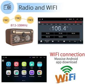 img 1 attached to 🚗 AMprime 2 Din Android Car Radio: 10 Inch Touch Screen GPS Sat Nav Stereo Player with Bluetooth, WiFi, FM Receiver, and Mobile Phone Mirror Link - Dual USB + Backup Camera Included