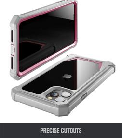 img 1 attached to 📱 Poetic Guardian Series iPhone 11 Pro Max Case - Shockproof Clear Bumper with Built-in Screen Protector - Pink/Clear, 6.5 Inch (2019)