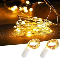 🌟 tomanwai 2 pack warm white fairy lights battery operated string lights - 7 feet 20 led firefly lights for christmas diy decoration, wedding party and bedroom logo